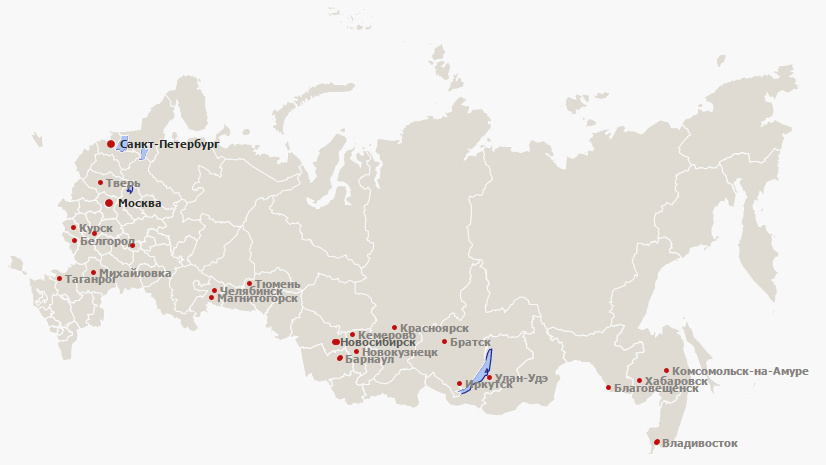 Москва на карте спб